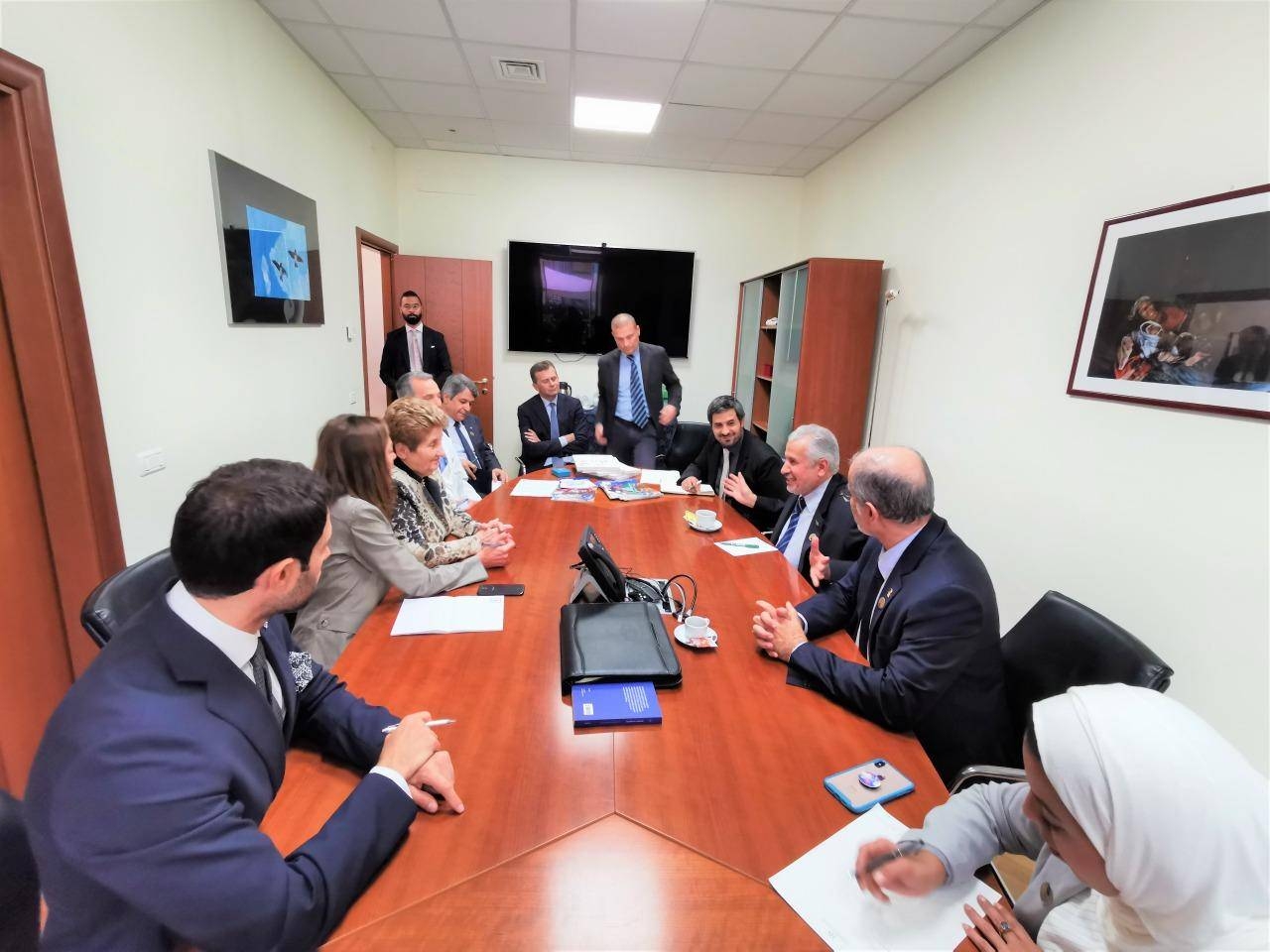 King Salman Humanitarian Aid and Relief Center (KSrelief) officials meets members of Italy's Chamber of Deputies and the Senate in Rome. — SPA