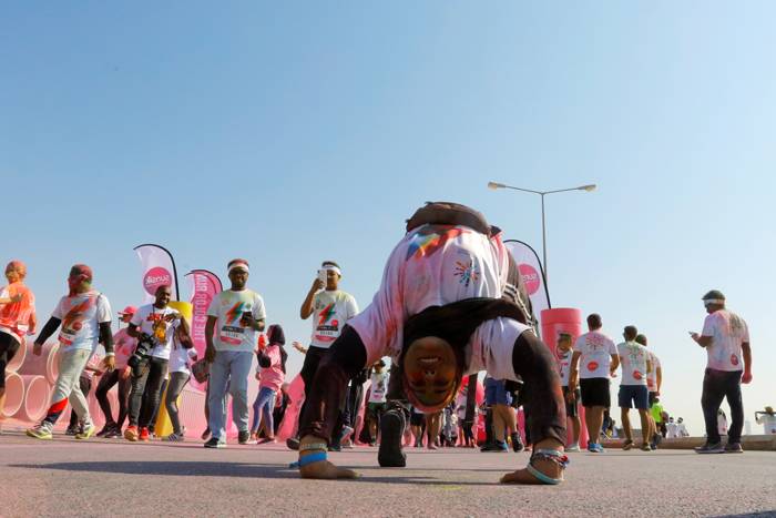 Women attend the Colour Run event during Riyadh season festival, in Saudi Arabia, Oct. 26, 2019. — Reauters