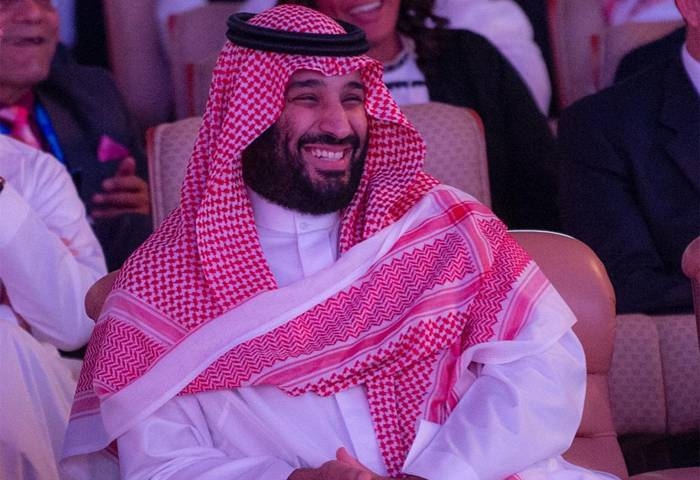 Crown Prince Muhammad Bin Salman, deputy premier and minister of defense, attending the Future Investment Initiative conference in Riyadh on Tuesday -SPA