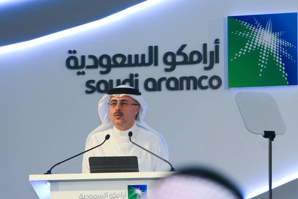 President and CEO of Saudi Aramco Amin Nasser speaks during a press conference in the eastern Saudi Arabian region of Dhahran. — AFP 