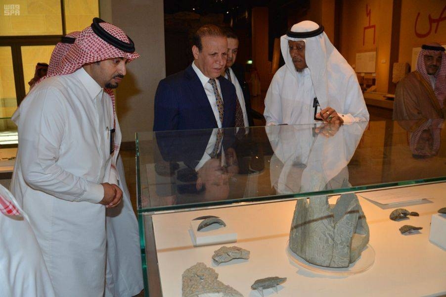 Rustom Al-Kubeissi, vice president of the National Heritage Sector at SCTH, handed over the documents to Iraqi Ambassador Dr. Qahtan Taha Khalaf, at a ceremony held at the National Gallery of King Abdulaziz Historical Center in Riyadh on Wednesday.