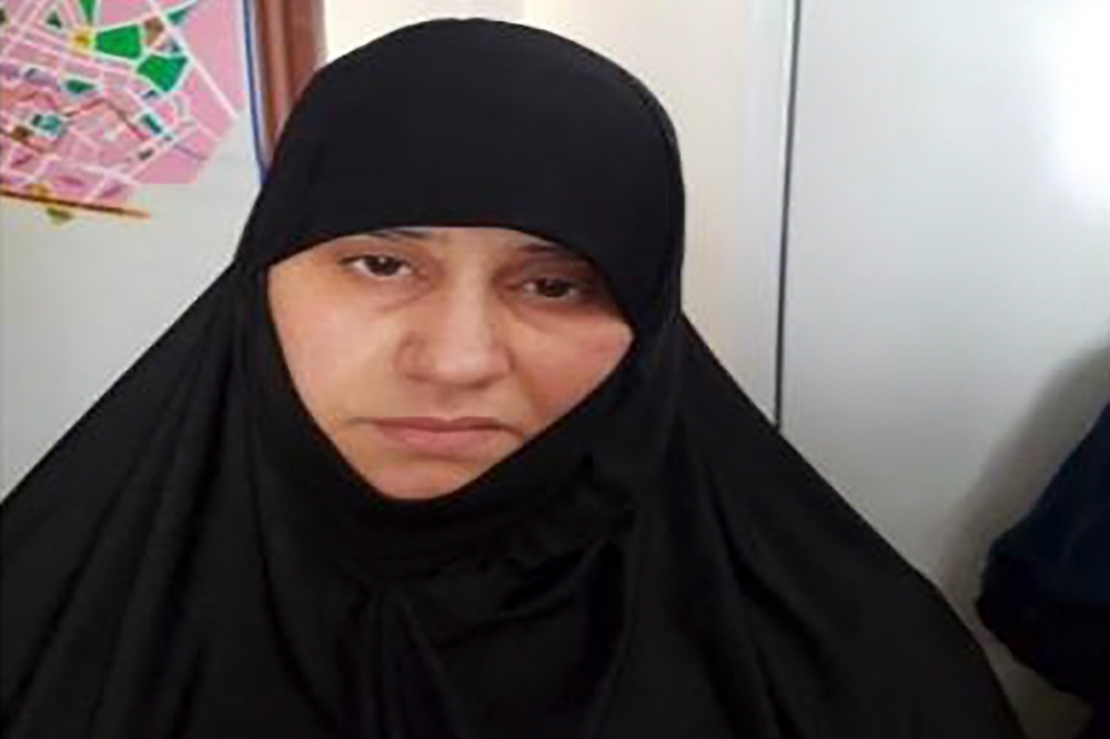 This handout undated picture released by the press service of the Turkish Government shows Asma Fawzi Muhammad Al-Qubaysi, believed to be the first wife of slain Daesh (the so-called IS) leader Abu Bakr Al-Baghdadi, captured in the Turkish border city of Hatay by Turkish security officials. — AFP