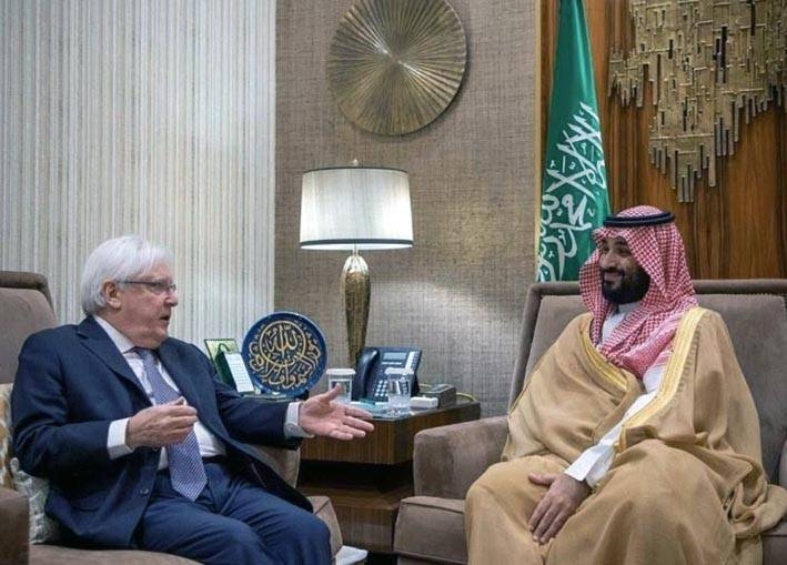 Crown Prince Muhammad Bin Salman, deputy premier and minister of defense, received in Riyadh on Thursday Martin Griffiths, special envoy of the United Nations secretary-general for Yemen.