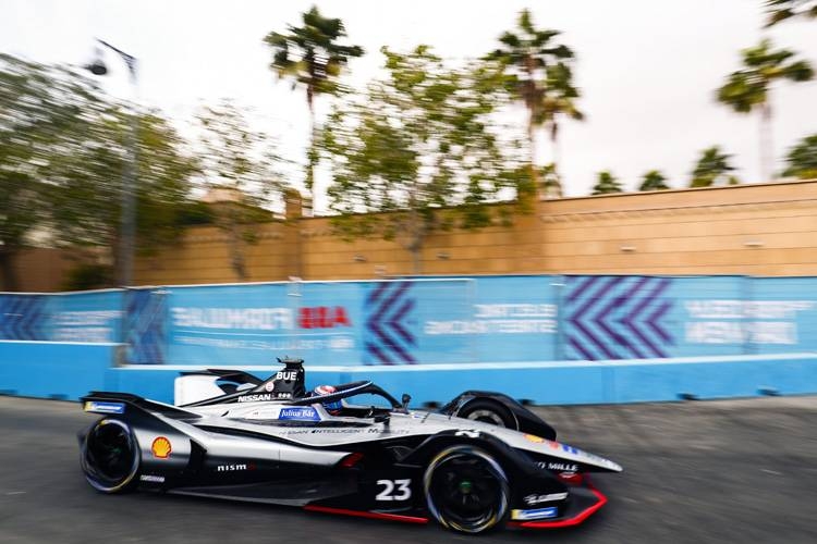 Sebastien Buemi (CHE), Nissan e.Dam, Nissan IMO1 during the Ad Diriyah eprix at Riyadh Street Circuit on Dec. 14, 2018 in Riyadh Street Circuit, Saudi Arabia. — Courtesy photo