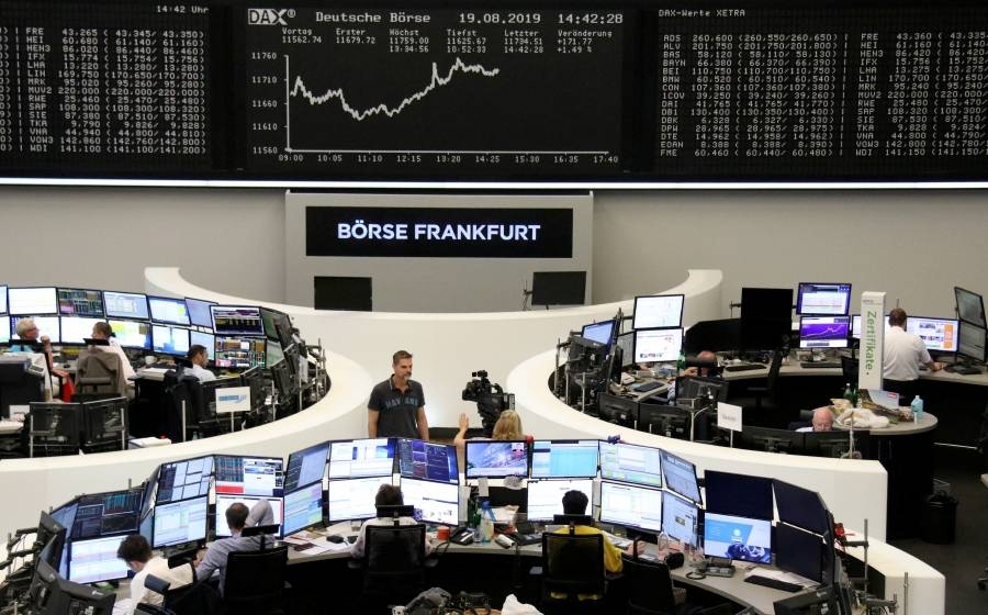The German share price index DAX graph is pictured at the stock exchange in Frankfurt, Germany, in this Aug.19, 2019 file picture. — Courtesy photo