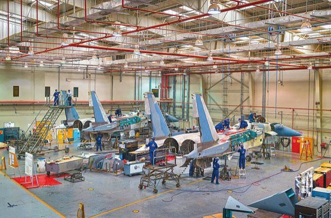 A view of the Alsalam Aerospace Industries.