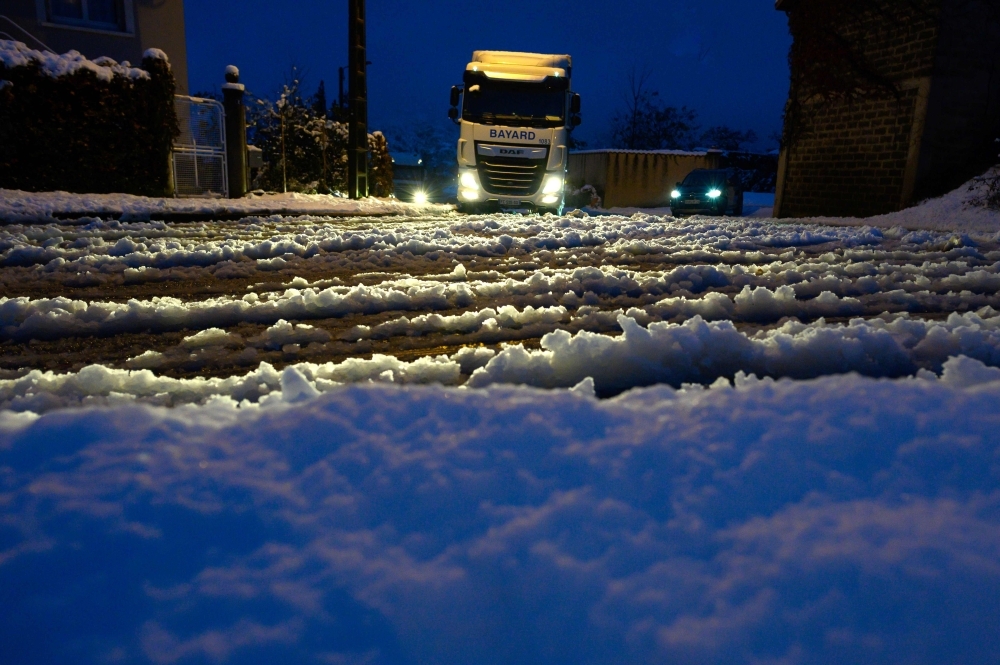 Railways are seen covered with snow in Tournon-sur-Rhone, France, on Friday — AFP