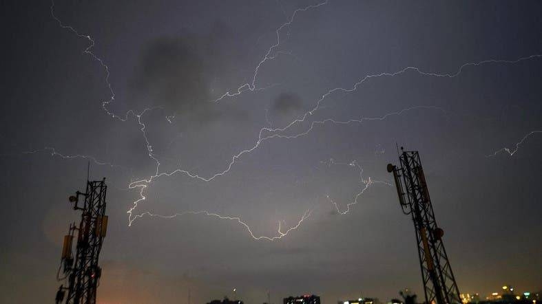 Lightning strikes over the Pakistan's port city of Karachi during a thunderstorm in this Aug. 22, 2017 file photo. — AFP