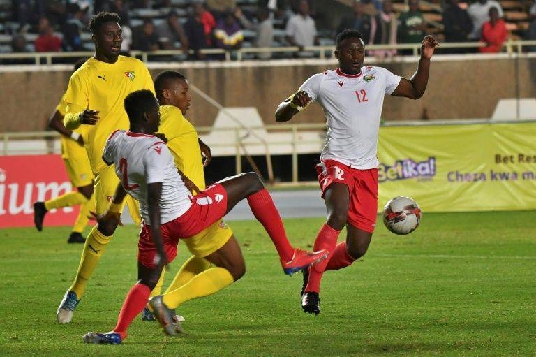 Algeria's Youcef Belaili celebrates scoring his side's third goal during the 2021 Africa Cup of Nations qualifying Group H soccer match between Algeria and Zambia at the Mustapha Tchaker Stadium. — AFP