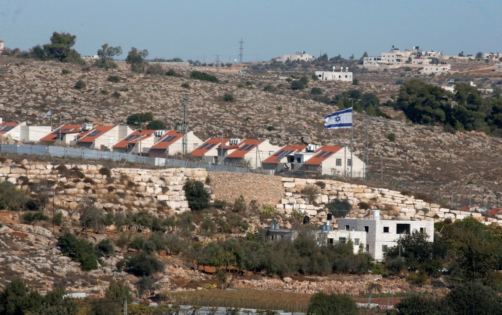 A picture shows a view of the Israeli settlement of Givat Zeev, near the Palestinian city of Ramallah in the occupied West Bank, on Tuesday. — AFP