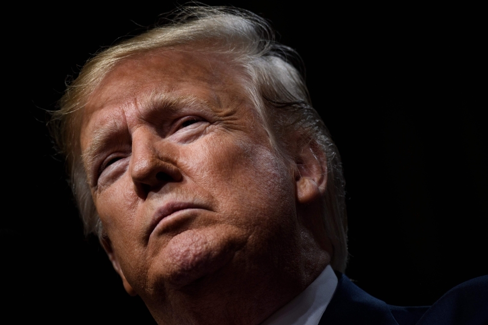 US President Donald Trump pauses while speaking at the Economic Club of New York at the New York Hilton Midtown in this Nov. 12, 2019 file photo. — AFP