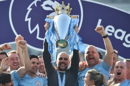 Manchester City posted record revenues of £535 million after winning a domestic quadruple of trophies last season. — AFP