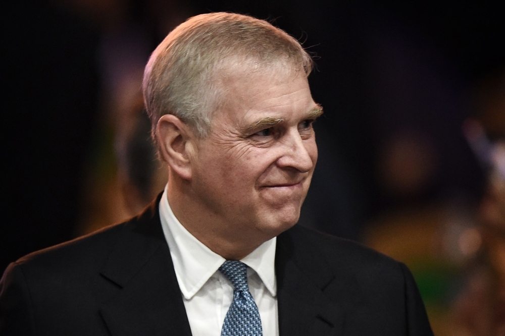 Britain's Prince Andrew, Duke of York, leaves after speaking at the ASEAN Business and Investment Summit in Bangkok in this Nov. 3, 2019 file photo. — AFP
