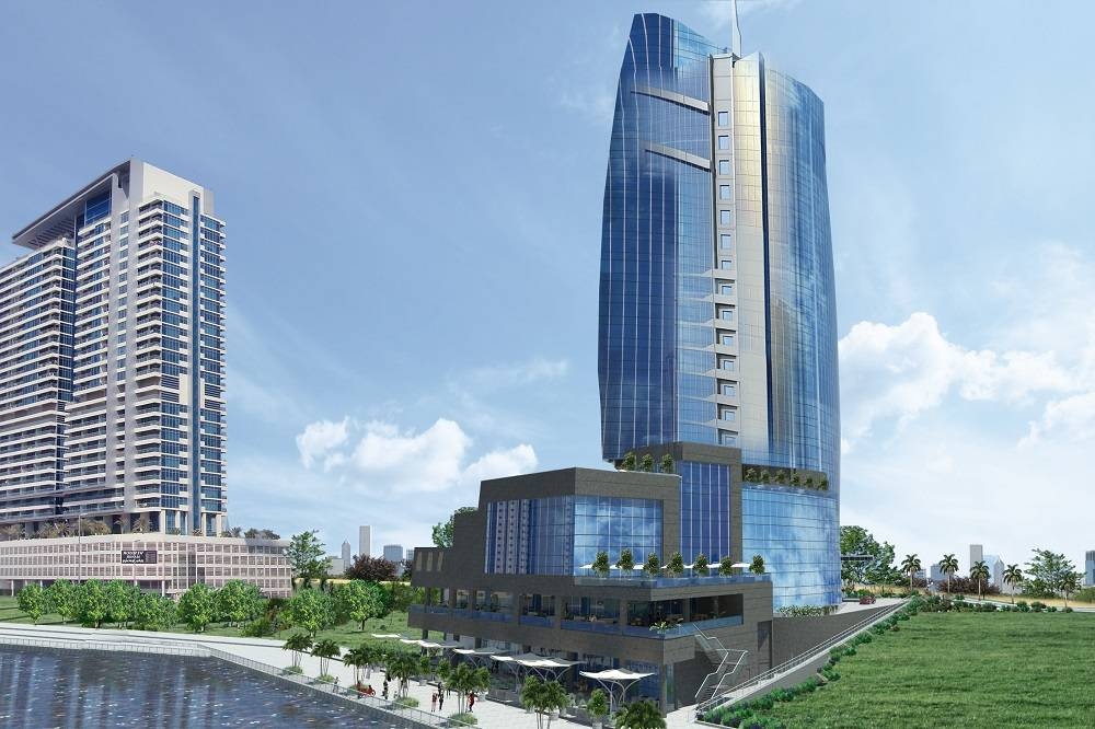 Rendition of Radisson Blu Hotel Dubai canal view