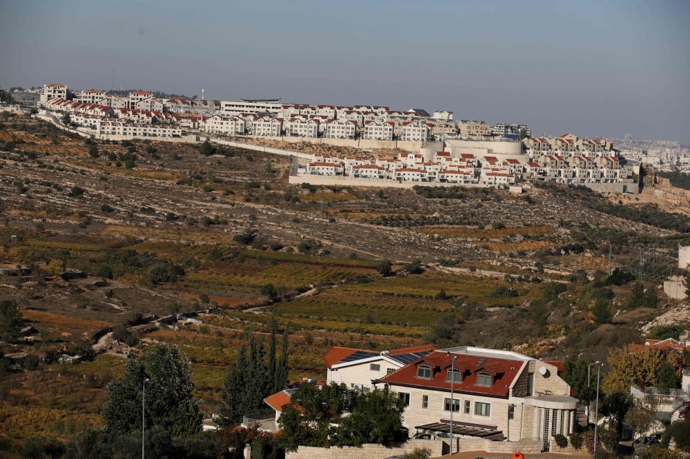 A new housing construction site is seen in the Israeli settlement of Elazar, near the Palestinian city of Bethlehem south of Jerusalem, in the occupied West Bank, on Tuesday. — AFP