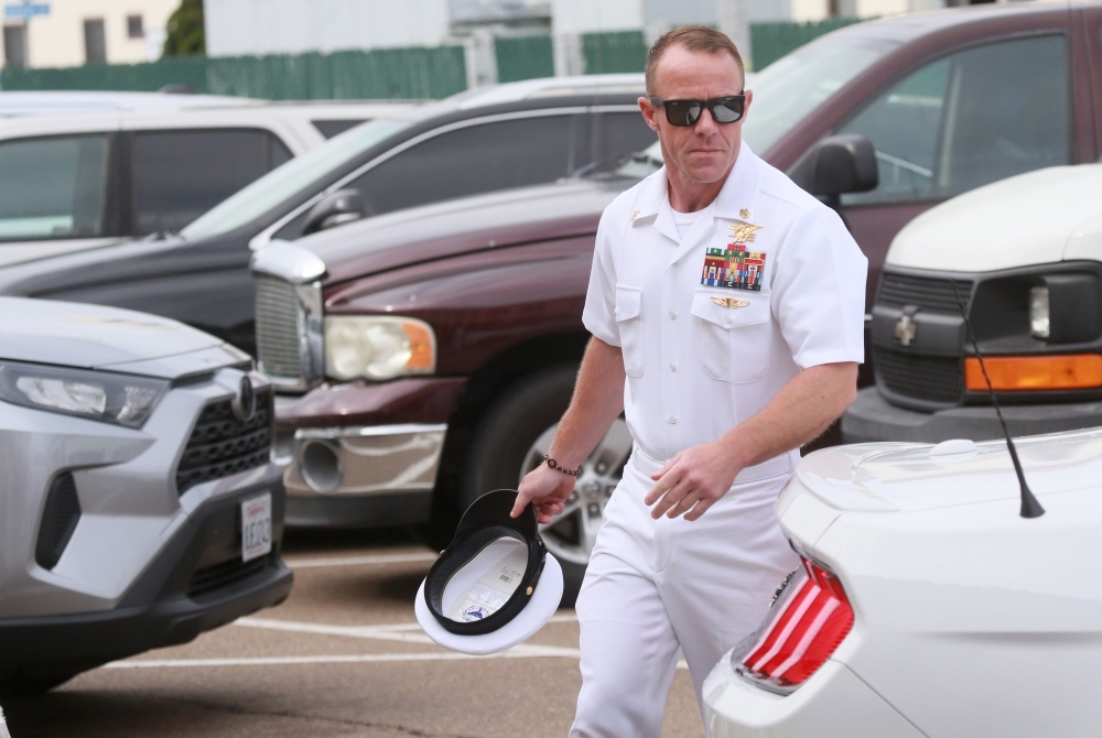 Navy Special Operations Chief Edward Gallagher walks into military court in San Diego, California, in this June 21, 2019 file photo. — AFP