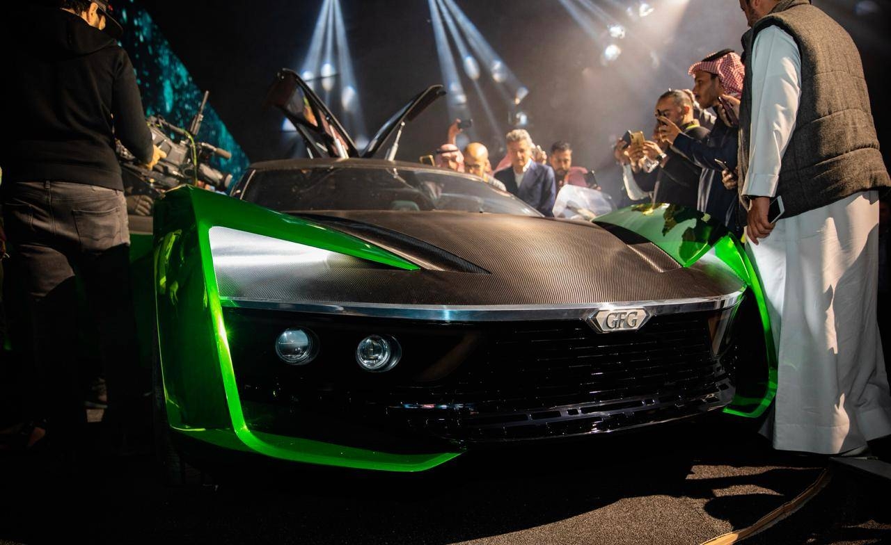 Turki Al-Sheikh, Chairman of the Board of Directors of the General Entertainment Authority (GEA) and President of Riyadh Season, unveils on Thursday a car of the future called “Car 2030” in the Riyadh Motor Show.