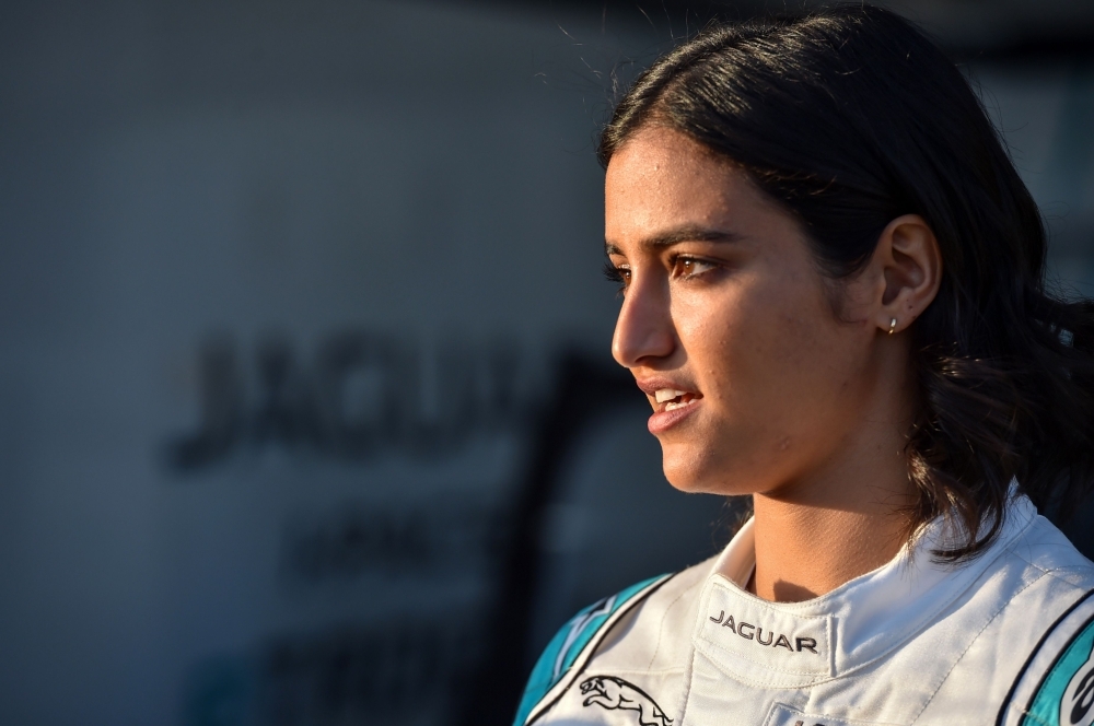 Reema Juffali in competitive mode at the Diryah Circuit.