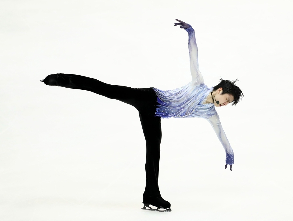 Japan's Yuzuru Hanyu performs during the Men Short Program at the Grand Prix of Figure Skating 2019-2020 NHK Trophy in Sapporo on Friday. — AFP