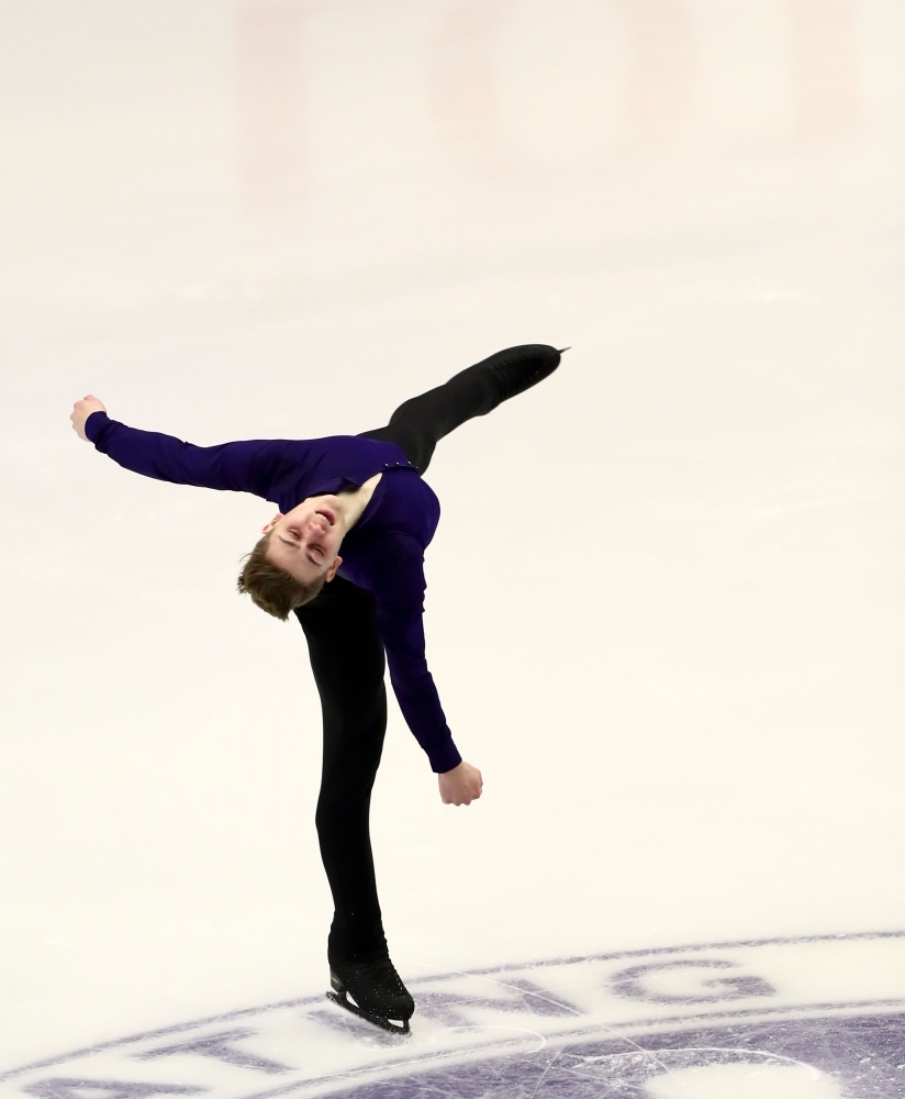 Japan's Yuzuru Hanyu performs during the Men Short Program at the Grand Prix of Figure Skating 2019-2020 NHK Trophy in Sapporo on Friday. — AFP