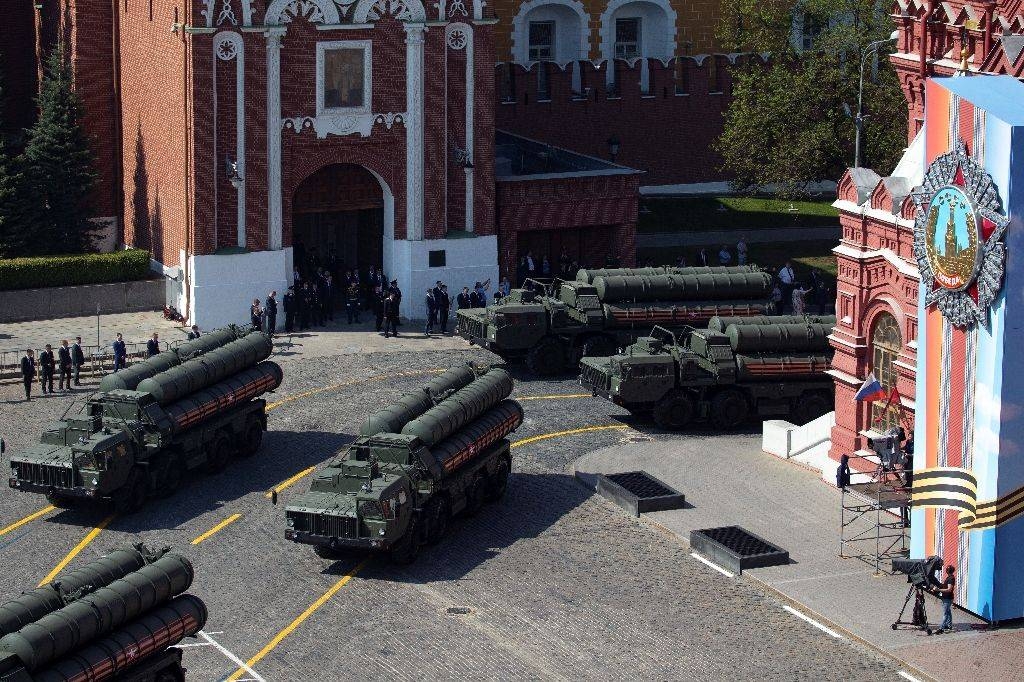 Russian S-400 anti-aircraft missile systems drive on Red Square in Moscow in this file photo. — AFP