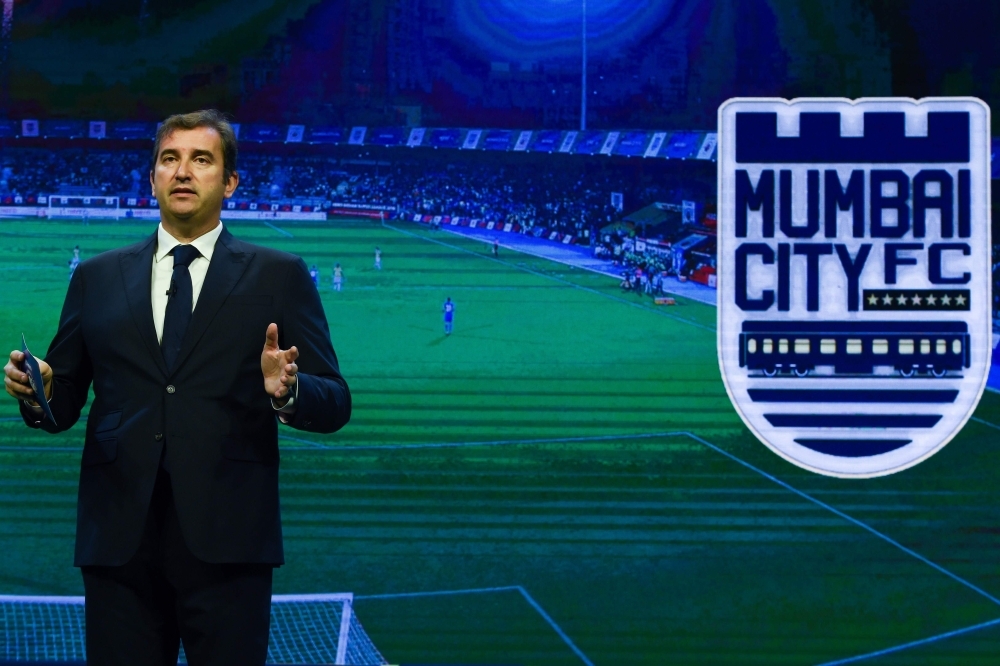 India's Football Sports Development Ltd chairperson Nita Ambani attends an event with English Premier League football club Manchester City and City Football Group (CFG) CEO Ferran Soriano (not pictured) in Mumbai on Thursday. Manchester City's parent company City Football Group announced that it had bought a majority stake in Mumbai City, expanding its global empire of teams. — AFP
