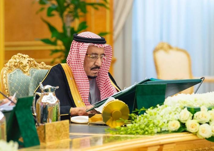 Custodian of the Two Holy Mosques King Salman chairs the Cabinet meeting in Riyadh, Tuesday. — SPA
