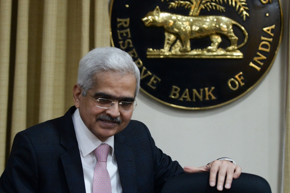 Reserve Bank of India (RBI) governor Shaktikanta Das arrives for a press conference at the central bank's headquarters in Mumbai on Thursday. — AFP