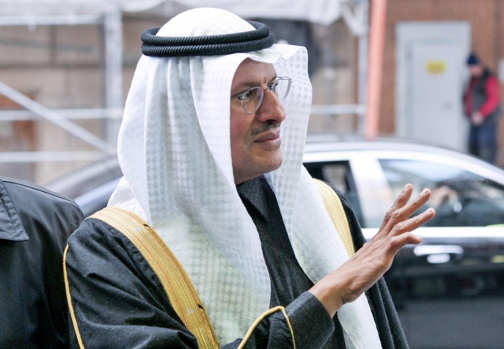 Minister of Energy Prince Abdulaziz Bin Salman arrives for the 177th Organization Of Petroleum Exporting Countries (OPEC) meeting in Vienna, Austria, on Thursday.  — AFP