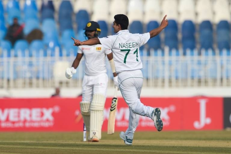 Sri Lanka's Dimuth Karunaratne scored a half-century on the first day. — AFP