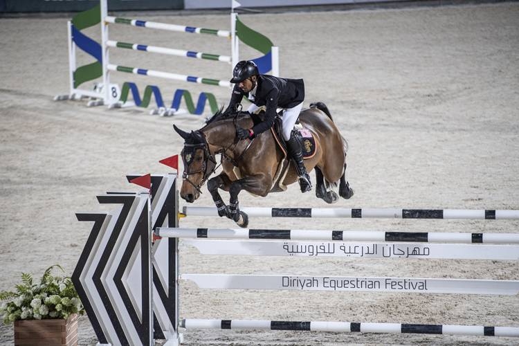 Emirati equestrian Abdullah Humaid Al Muhairi breaks speed record at the Diriyah Equestrian Festival.