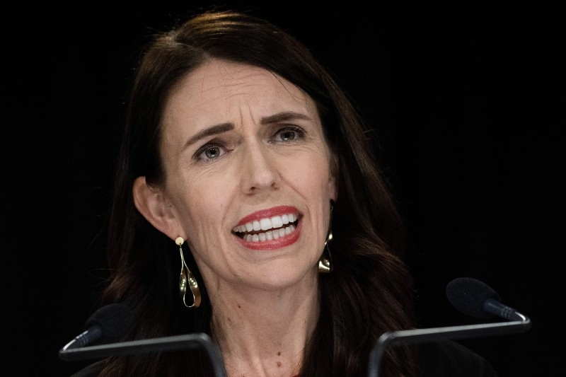 New Zealand Prime Minister Jacinda Ardern speaks to media on the White Island volcanic eruption during her post-cabinet press conference at Parliament in Wellington on Monday. AFP  