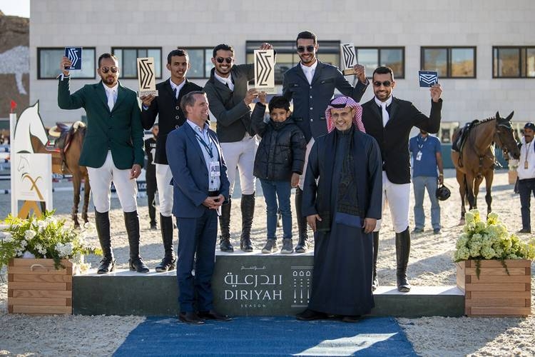 Winner Nasser Al Shawaf in action.
