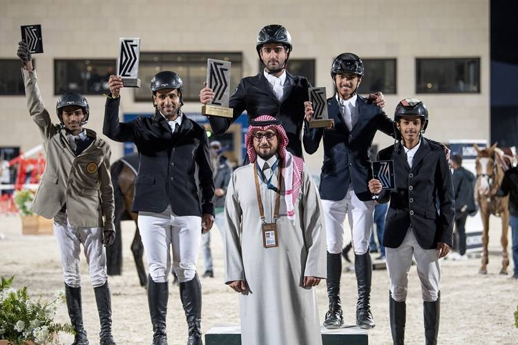 Winner Nasser Al Shawaf in action.