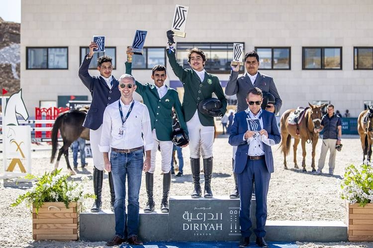 Winner Nasser Al Shawaf in action.