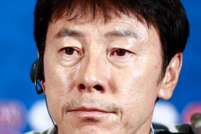 In this file photo taken on June 26, 2018, South Korea's coach Shin Tae-yong addresses a press conference in Kazan during the Russia 2018 World Cup football tournament. Former South Korea coach Shin Tae-yong has been tapped to take over Indonesia's struggling national team, the country's football association said on Friday. — AFP