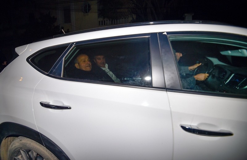 Algerian entrepreneur and CEO of CEVITAL industrial group Issad Rebrab is seen leaving the El-Harrach prison at 2:45am on Wednesday. -AFP