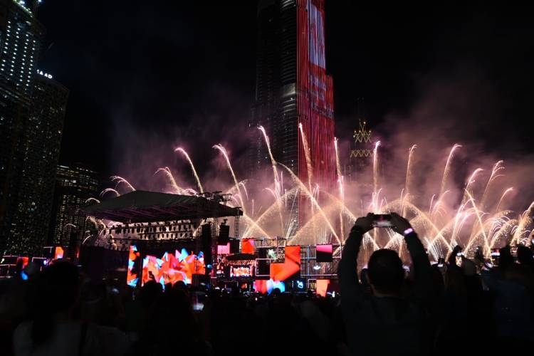 FIreworks light up the skies at the DSF Opening Ceremony.