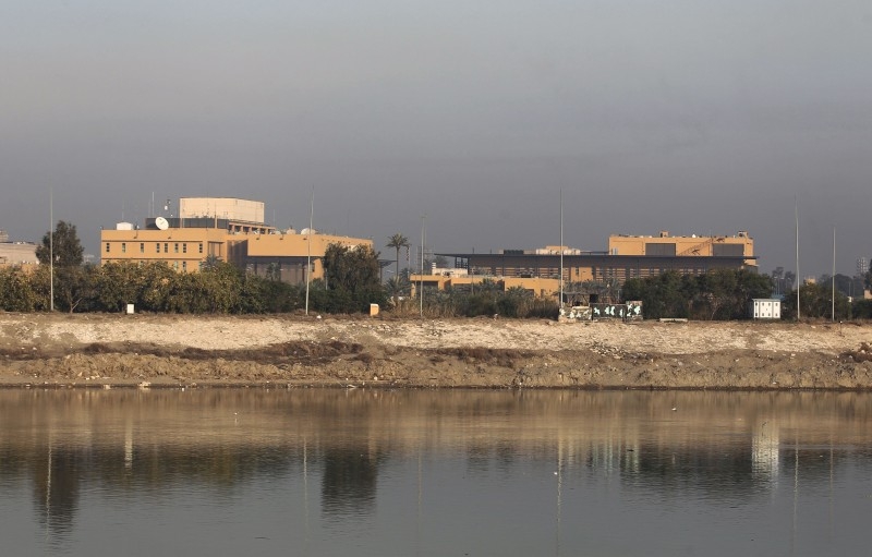 A general view shows the US embassy across the Tigris river in Iraq's capital Baghdad on Friday. — AFP