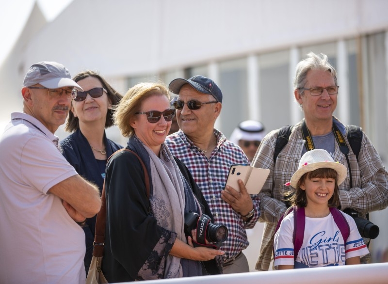 Members of delegations from the embassies of Germany and Switzerland at the King Abdulaziz Camels Festival in Riyadh on Saturday.