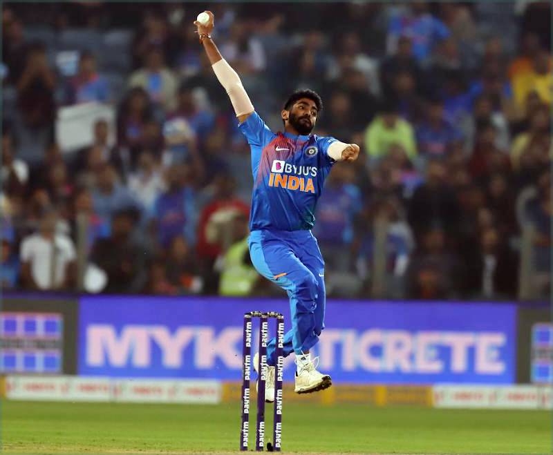 Pace spearhead Jasprit Bumrah became India's highest wicket-taker in the T20 format with 53 scalps after he struck first with the wicket of Danushka Gunathilka for one.