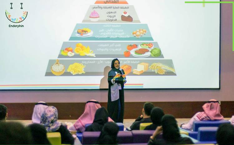 Team ‘Endorphin’ from Umm Al-Qura University making its pitch in the Sports for All Challenge for university students organized by the Saudi Sports for All Federation (SFA). On Monday SFA announced the three finalist teams.