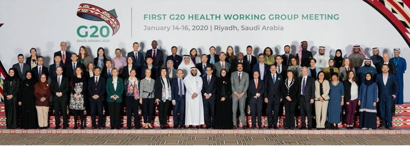 The G20 Health Working Group at the end of the three-day meeting in Riyadh.