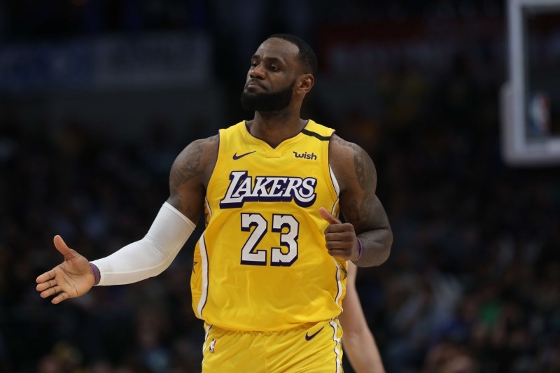 LeBron James of the Los Angeles Lakers reacts against the Dallas Mavericks at American Airlines Center on Jan. 10, 2020 in Dallas, Texas. —  AFP