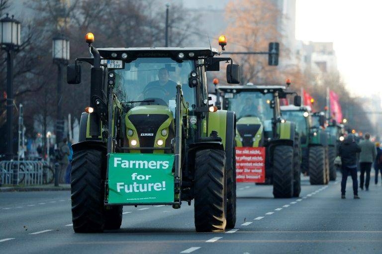 Thousands of tractors descended on cities across Germany on Friday at the opening of Berlin's annual 'Green Week' trade fair. -AFP