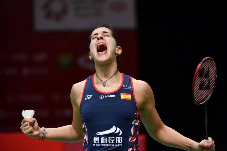 Carolina Marin of Spain beat China's He Bingjiao and will face Thai Ratchanok Intanon in Sunday's final. — AFP