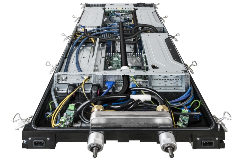 Industry’s first integrated rack with immersed, liquid-cooled IT for data centers