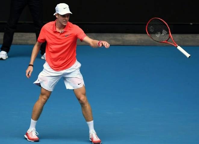 Feisty Canadian Denis Shapovalov was sent packing from the Australian Open at the first hurdle Monday after an epic row with the umpire for throwing his racket in frustration.