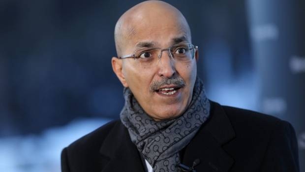 Finance Minister Mohammed Al-Jadaan in Davos. — Courtesy Bloomberg