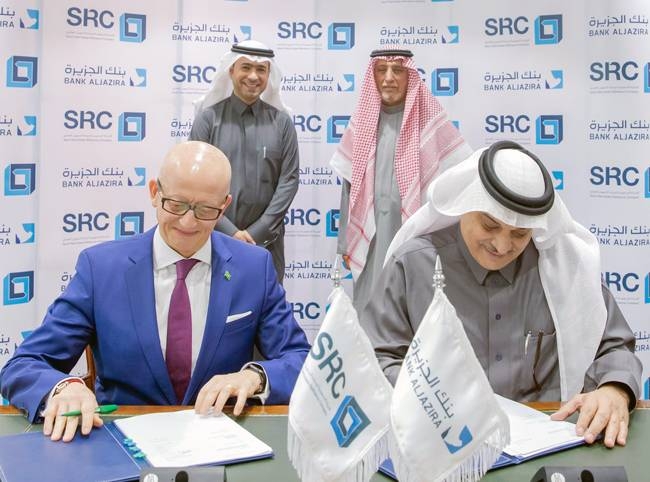 Fabrice Susini, CEO of SRC, and Nabil Al Hoshan, CEO and managing director of Bank AlJazira, signed a mortgage portfolio acquisition agreement at a special ceremony held in Riyadh.